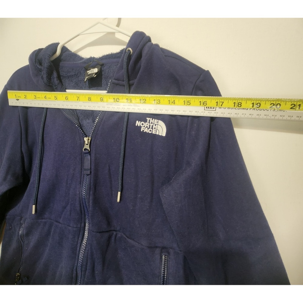 The North Face Women's Casual Hooded Full Zip Fleece Jacket Navy Blue Size S - Picture 4 of 9